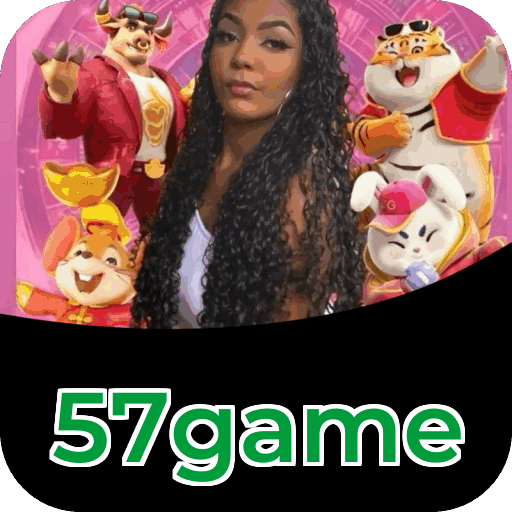Interface do aplicativo 57game mostrando jogos disponíveis no iOS e Android